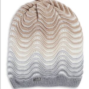 Calvin Klein Ripple Stitch Slouchy Beanie AND SCARF
